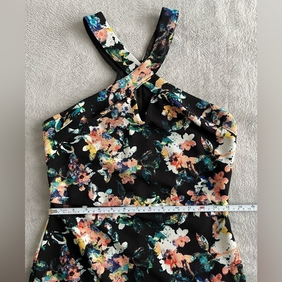 Material Girl women’s Floral print mini Dress zipped back size L - Picture 5 of 9